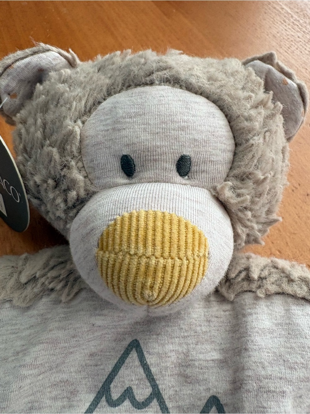 Demdaco Bear Rattle Blankie, Faith Can Move Mountains, Brand New